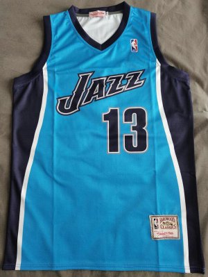 NBA 13 Okur Utah Jazz Maillot Retro bleu